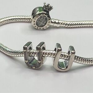 Sterling Silver Letter U Charm